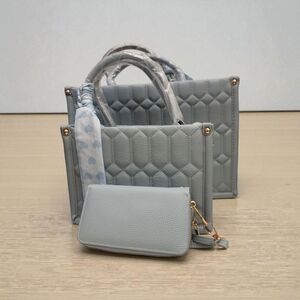 Light Blue Tote Bag Set